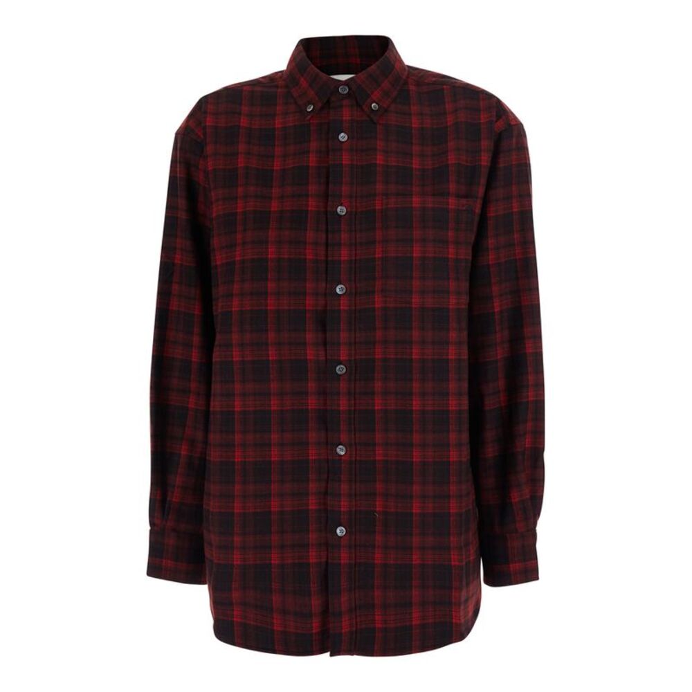 Dunst Women Checked Flannel Bd Shirt In Red Cotton For Men